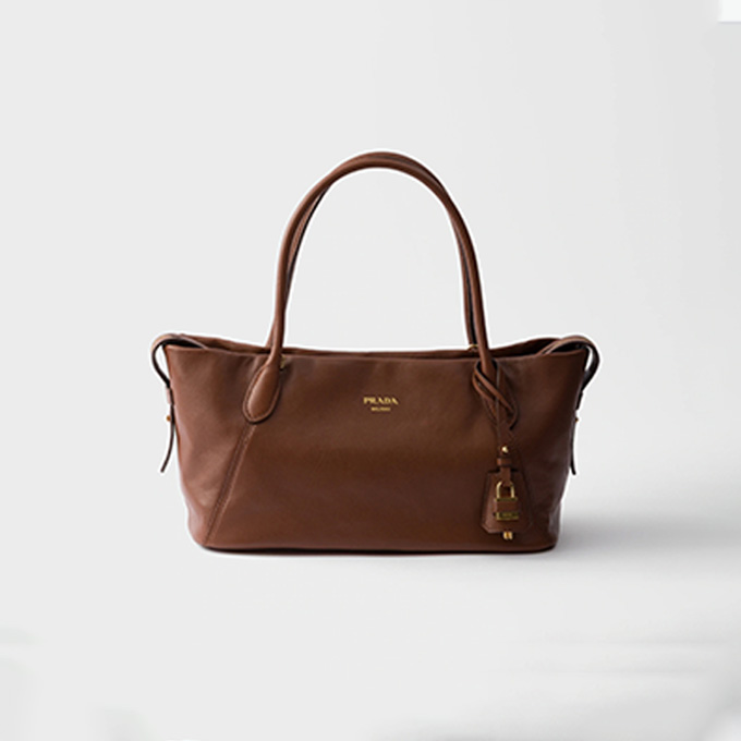 prada ouvert large leather tote bag #1bg661